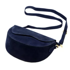 Luka 25-004 sötétkék női bőr válltáska 27 x 16 x 9 cm