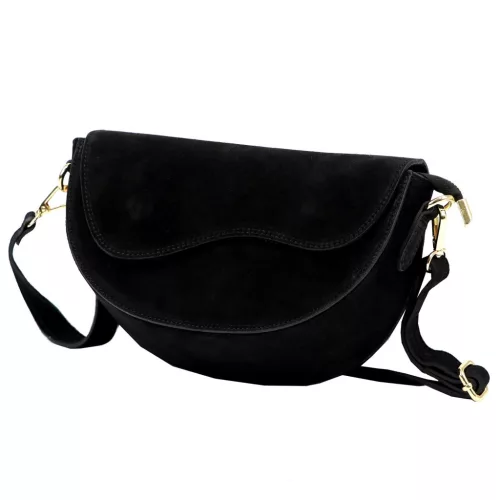 Luka 25-004 fekete női bőr válltáska 27 x 16 x 9 cm