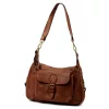 VS 046 barna női bőr válltáska 32 x 22 x 15 cm