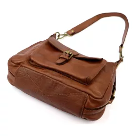 VS 046 barna női bőr válltáska 32 x 22 x 15 cm