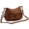 VS 046 barna női bőr válltáska 32 x 22 x 15 cm
