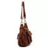 VS 046 barna női bőr válltáska 32 x 22 x 15 cm