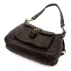 VS 046 sötétbarna női bőr válltáska 32 x 22 x 15 cm