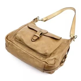 VS 046 taupe női bőr oldaltáska 32 x 22 x 15 cm