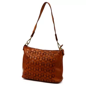 VS 047 konyakbarna női bőr vállitáska 30 x 21 x 12 cm