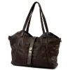 VS 048 barna női bőr válltáska 45 x 26 x 14 cm