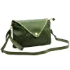 VS 050 zöld női bőr kézitáska, válltáska 28 x 19 x 6 cm