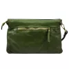 VS 050 zöld női bőr kézitáska, válltáska 28 x 19 x 6 cm