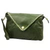 VS 050 zöld női bőr kézitáska, válltáska 28 x 19 x 6 cm