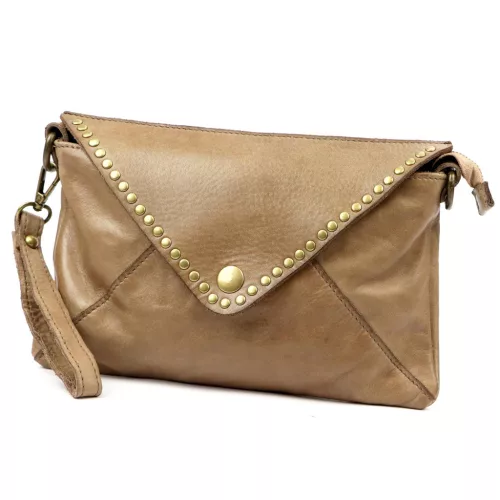 VS 050 bézs női bőr kézitáska, oldaltáska 28 x 19 x 6 cm