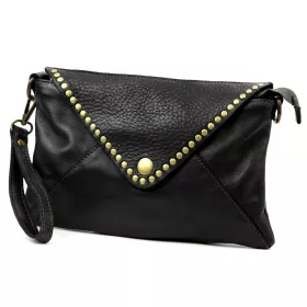   VS 050 fekete női bőr kézitáska, válltáska 28 x 19 x 6 cm