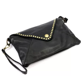   VS 050 fekete női bőr kézitáska, válltáska 28 x 19 x 6 cm