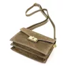 Luka 25-005 taupe női velúr bőr oldaltáska 21 x 15 x 7 cm