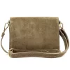 Luka 25-005 taupe női velúr bőr oldaltáska 21 x 15 x 7 cm
