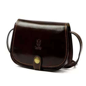   Florence ART. 882 sötétbarna női bőr válltáska, oldaltáska19 x 15 x 7 cm