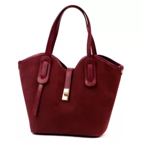  Luka 25-006 bordó női bőr válltáska, oldaltáska 36 x 29 x 14 cm