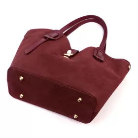   Luka 25-006 bordó női bőr válltáska, oldaltáska 36 x 29 x 14 cm