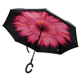   Yili 6802 rózsaszín virág mintás női esernyő 80 x 100 cm