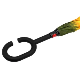 Yili 6802 sárga virág mintás női esernyő 80 x 100 cm