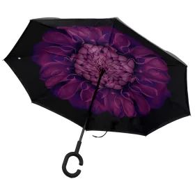 Yili 6802 lila virág mintás női esernyő 80 x 100 cm