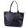 Luka 25-007 sötétkék női bőr válltáska, oldaltáska 36 x 29 x 14 cm