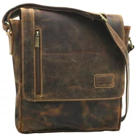 Peterson PTN EASTON-TMH 4879 barna férfi bőr oldaltáska 25 x 27 x 7.5 cm