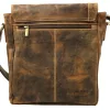 Peterson PTN EASTON-TMH 4879 barna férfi bőr oldaltáska 25 x 27 x 7.5 cm