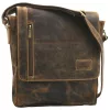 Peterson PTN EASTON-TMH 4879 barna férfi bőr oldaltáska 25 x 27 x 7.5 cm