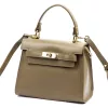 Luka 19-17 MN DOLLARO taupe női bőr kézitáska 23 x 19 x 12.5 cm