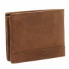 Nordee HJORT N992 konyak férfi bőr pénztárca 12.5 x 9.5 x 3 cm