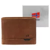 Nordee HJORT N992 konyak férfi bőr pénztárca 12.5 x 9.5 x 3 cm