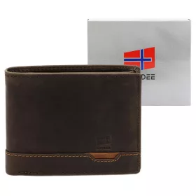   Nordee HJORT N992 barna férfi bőr pénztárca 12.5 x 9.5 x 3 cm