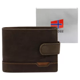   Nordee HJORT N992L barna férfi bőr pénztárca 13 x 9.5 x 3 cm