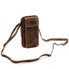 Nordee DOH-SP-03 férfi nyakba akasztható bőr táska, övtáska, telefon tartóval 11 x 19.5 x 5.5 cm