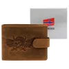 Nordee L895 MOTOSKULL barna férfi bőr pénztárca 12.5 x 9.8 x 2.5 cm