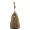 Luka 24-072 GOLD taupe női velúr bőr kézitáska, vállpánttal 24 x 20 x 12 cm
