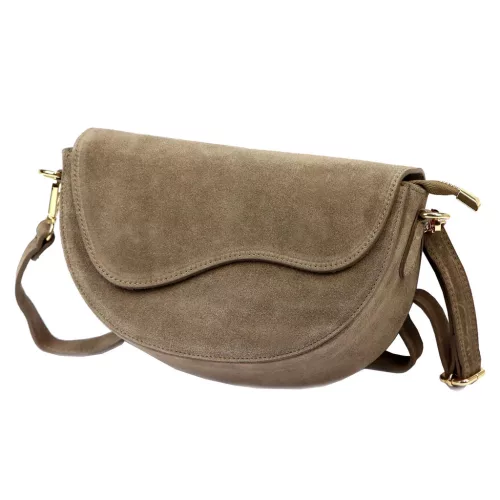 Luka 25-004 taupe női bőr válltáska 27 x 16 x 9 cm