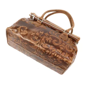   Luka 20-054 MN konyak női bőr válltáska, oldaltáska 36 x 26 x 14 cm