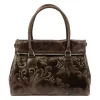 Luka 20-054 MN  női, sötétbarna bőr válltáska, oldaltáska 36 x 26 x 14 cm