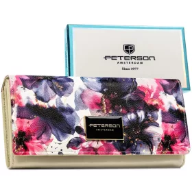   Peterson PTN PX22-PF1 színes virágmintás női pénztárca 19.5 x 10 x 2.8 cm