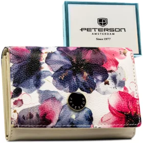   Peterson PTN PX30-PF1 színes virágmintás női pénztárca 15 x 7 x 3 cm