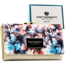   Peterson PTN PX23-PF1 színes virágmintás női pénztárca 14 x 9.5 x 3.5 cm