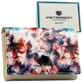   Peterson PTN PX30-PF2 színes virágmintás női pénztárca 15 x 9 x 3 cm