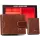 Peterson PTN SET3-N78L-VT BROWN barna férfi bőr pénztárca ajándék szett
