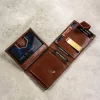 Peterson PTN SET3-N78L-VT BROWN barna férfi bőr pénztárca ajándék szett