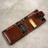Peterson PTN SET3-N78L-VT BROWN barna férfi bőr pénztárca ajándék szett