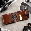 Peterson PTN SET3-N78L-VT BROWN barna férfi bőr pénztárca ajándék szett