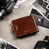 Peterson PTN SET3-N78L-VT BROWN barna férfi bőr pénztárca ajándék szett