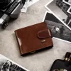 Peterson PTN SET3-N78L-VT BROWN barna férfi bőr pénztárca ajándék szett