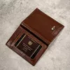 Peterson PTN SET3-N78L-VT BROWN barna férfi bőr pénztárca ajándék szett